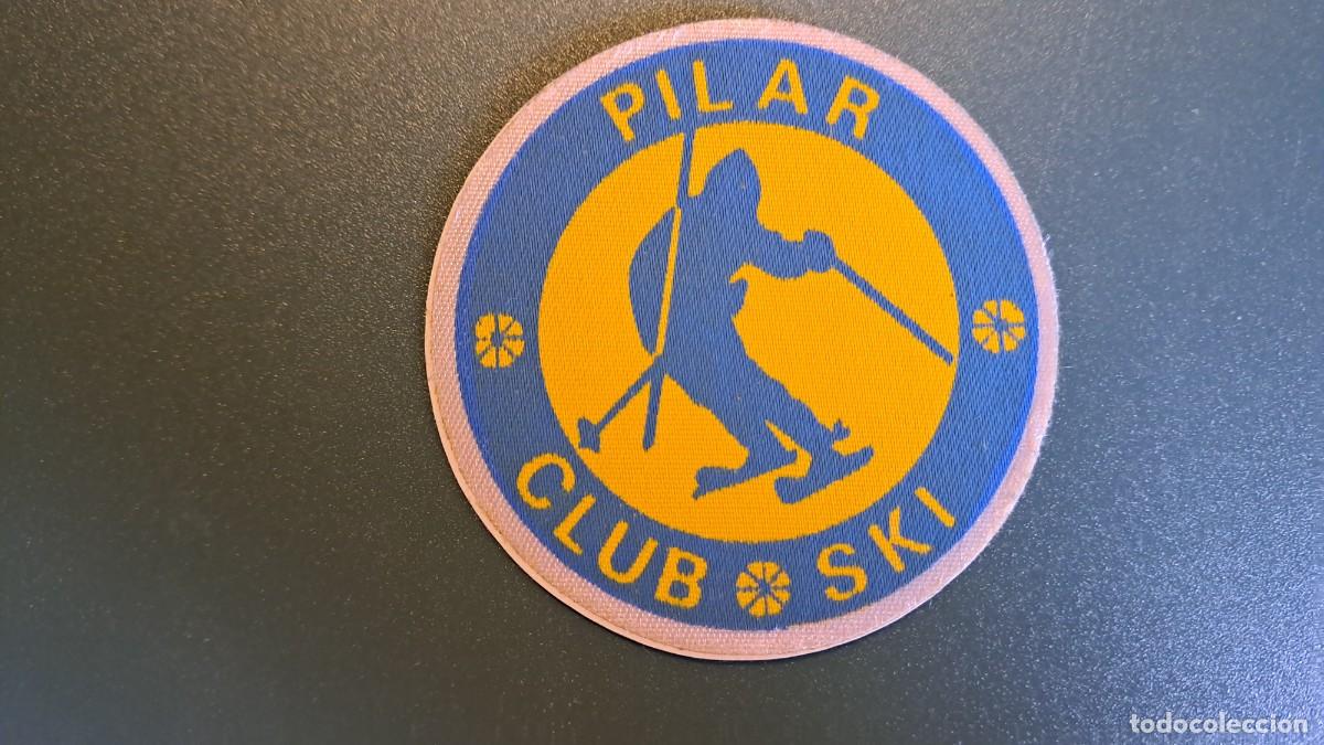 Pegatinas de colecci&oacute;n: ANTIGUA PEGATINA PILAR CLUB SKI (7,5 cm)