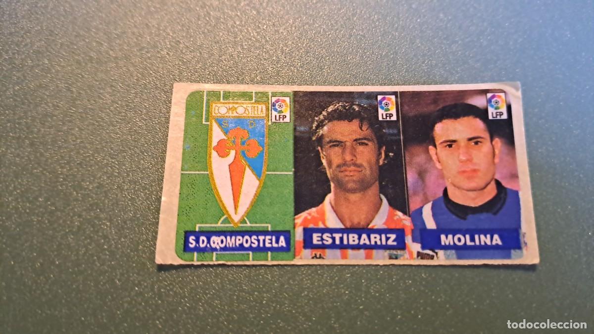 Pegatinas de colecci&oacute;n: CHICLE CAMPEON LIGA 96 97 1996 1997 ESCUDO COPOSTELA ESTIBARIZ MOLINA