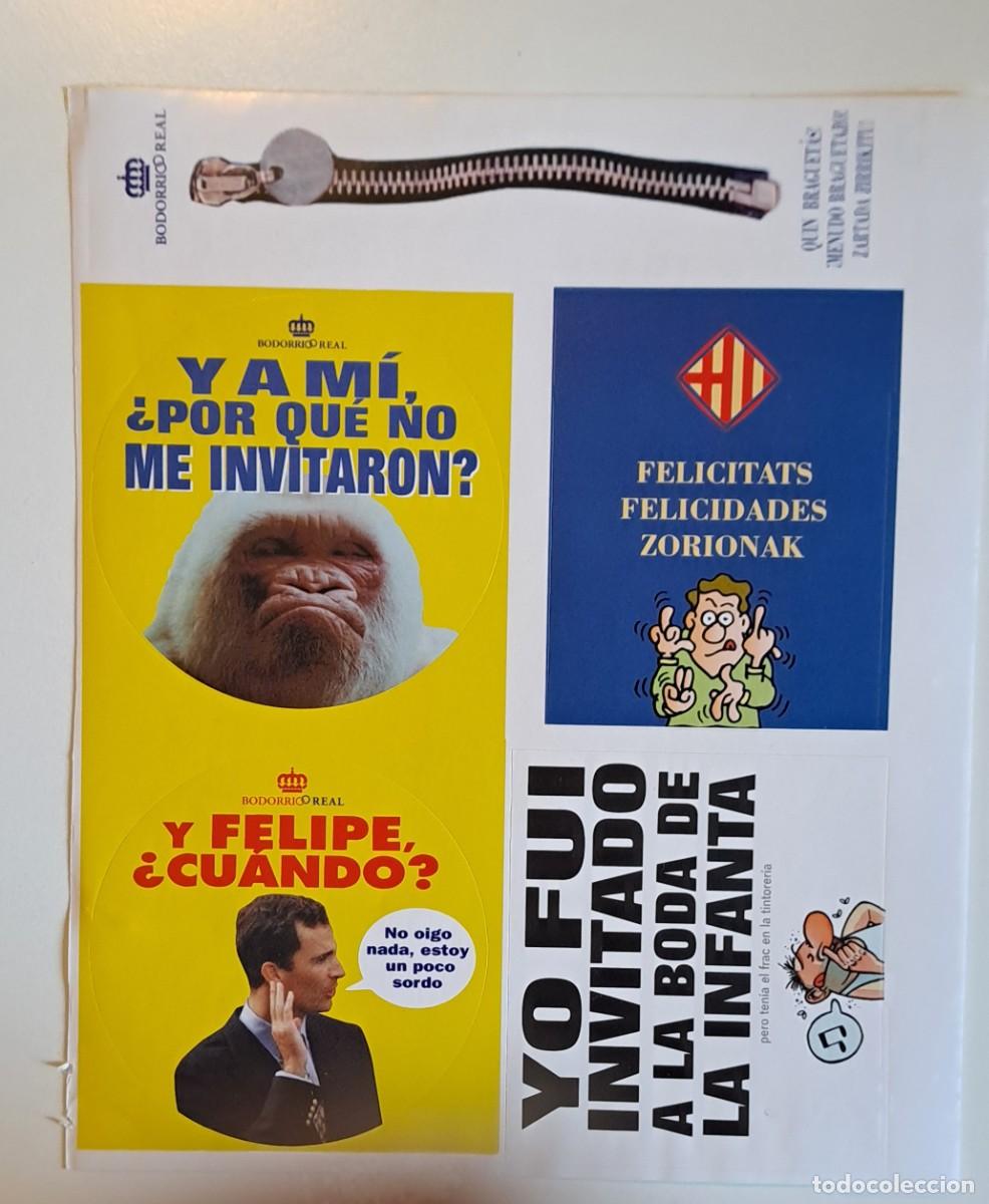 Pegatinas de colecci&oacute;n: HOJA DE PEGATINAS REVISTA EL JUEVES BODA DE LA INFANTA CRISTINA