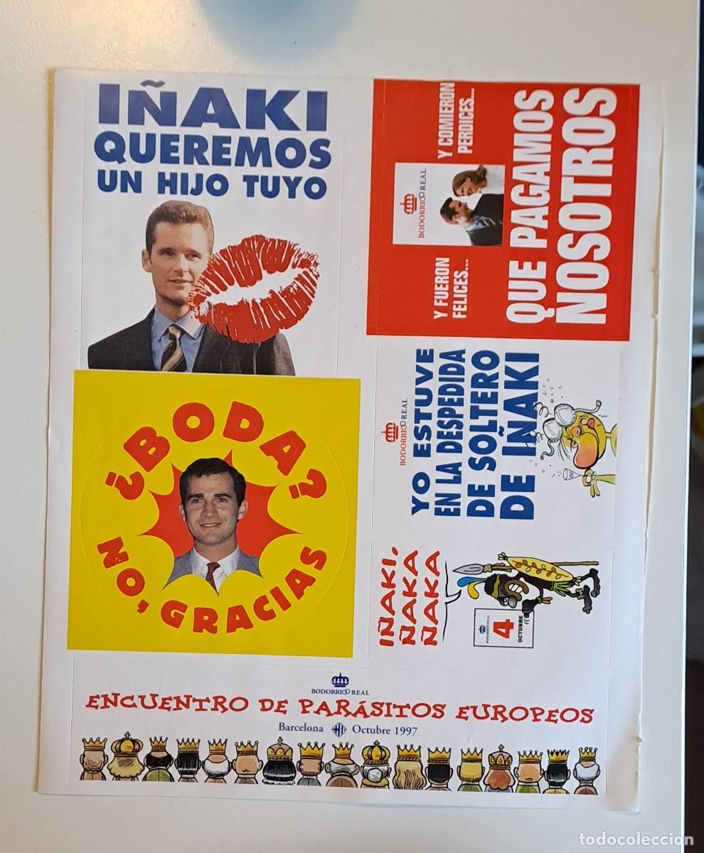 Pegatinas de colecci&oacute;n: HOJA DE PEGATINAS REVISTA EL JUEVES BODA DE LA INFANTA CRISTINA
