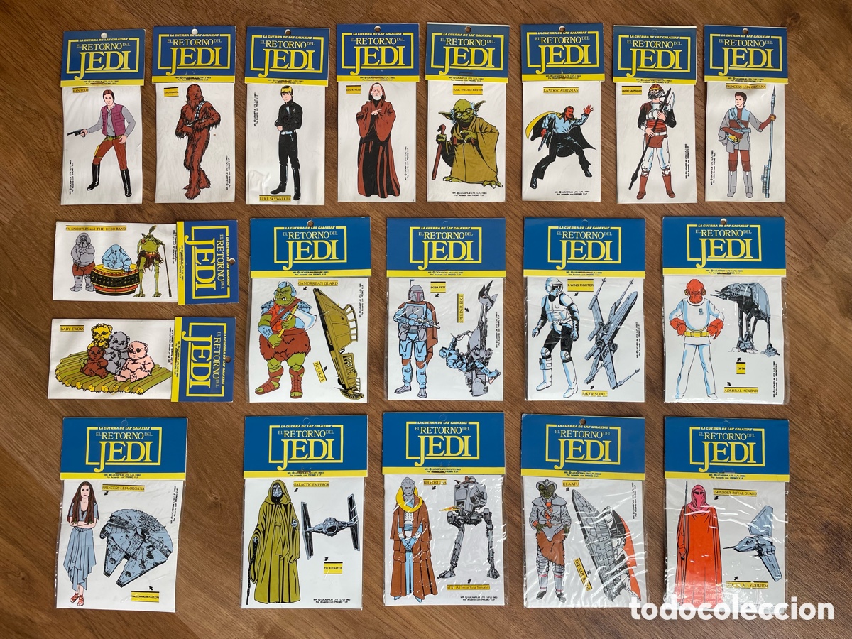 Pegatinas de colecci&oacute;n: STAR WARS, pegatinas promo VIP, El retorno del Jedi 1983 COLECCI&Oacute;N COMPLETA