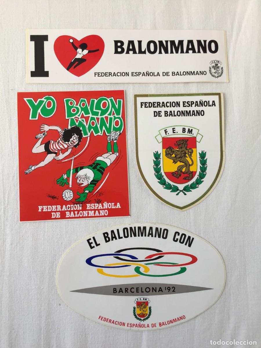 Pegatinas de colecci&oacute;n: 4 pegatinas de la Federacion Espa&ntilde;ola de Balonmano