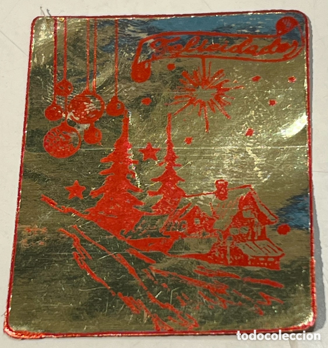 Pegatinas de colecci&oacute;n: Pegatina. Felicidades. A&ntilde;os 80.