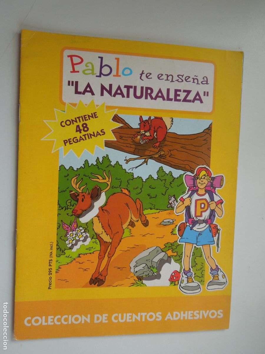 Pegatinas de colecci&oacute;n: PABLO TE ENSE&Ntilde;A LA NATURALEZA - CUENTOS ADHESIVOS - 48 PEGATINAS . YA PUESTOS