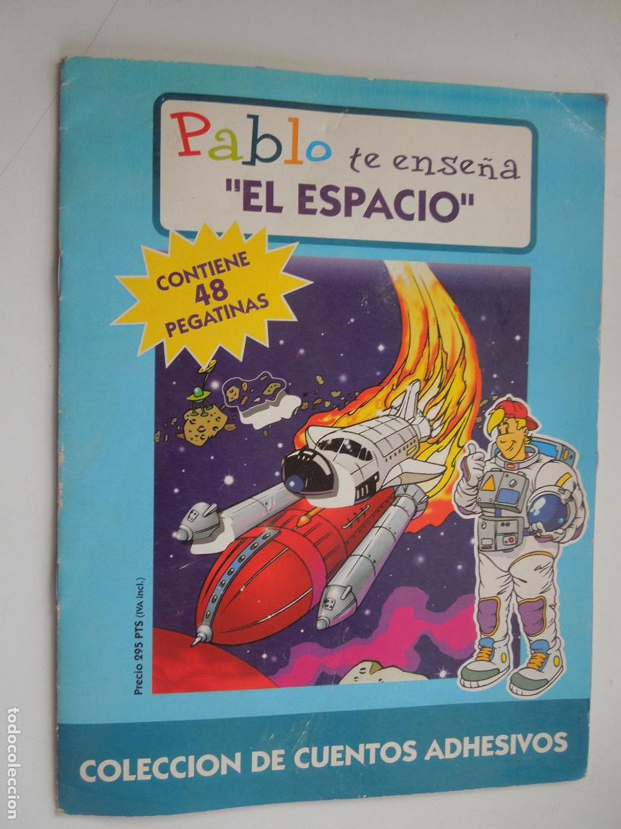 Pegatinas de colecci&oacute;n: PABLO TE ENSE&Ntilde;A EL ESPACIO - CUENTOS ADHESIVOS - 48 PEGATINAS . YA PUESTOS