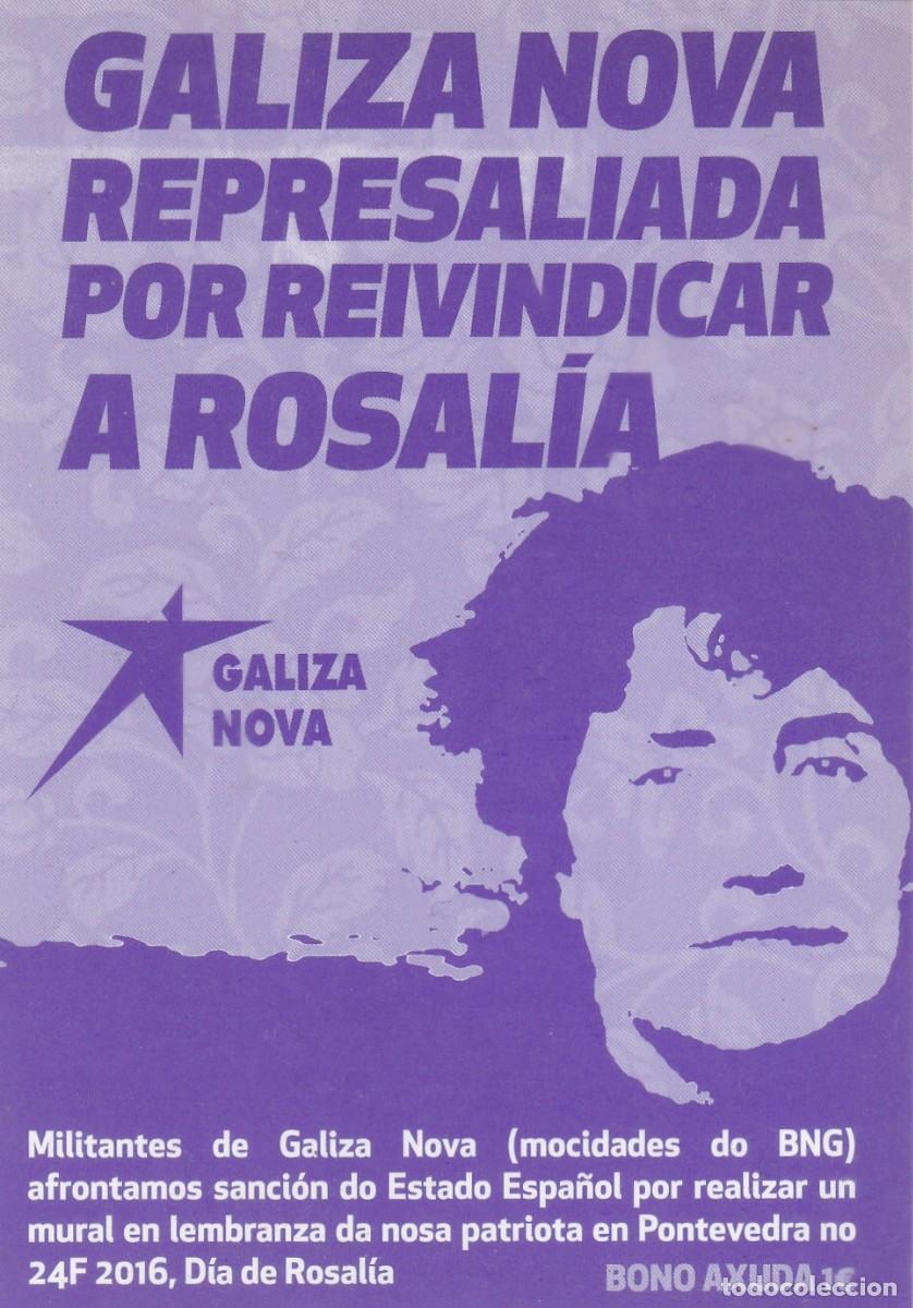 Pegatinas de colecci&oacute;n: PEGATINA GALIZA NOVA. GALIZA NOVA REPRESALIADA POR REIVINDICAR A ROSALIA