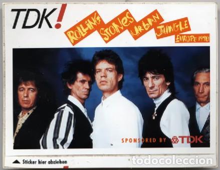 Pegatinas de colecci&oacute;n: ADHESIVO VINTAGE PEGATINA TDK ROLLING STONES 1990 11 X 18 CM