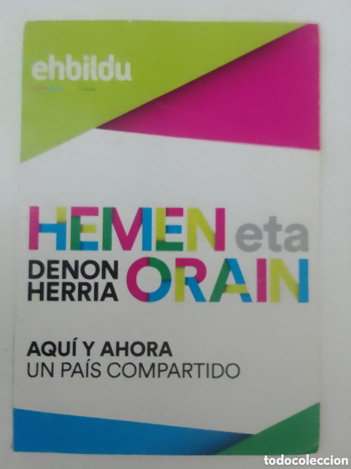 Pegatinas de colecci&oacute;n: Pegatina ehbildu HEMEN eta ORAIN.