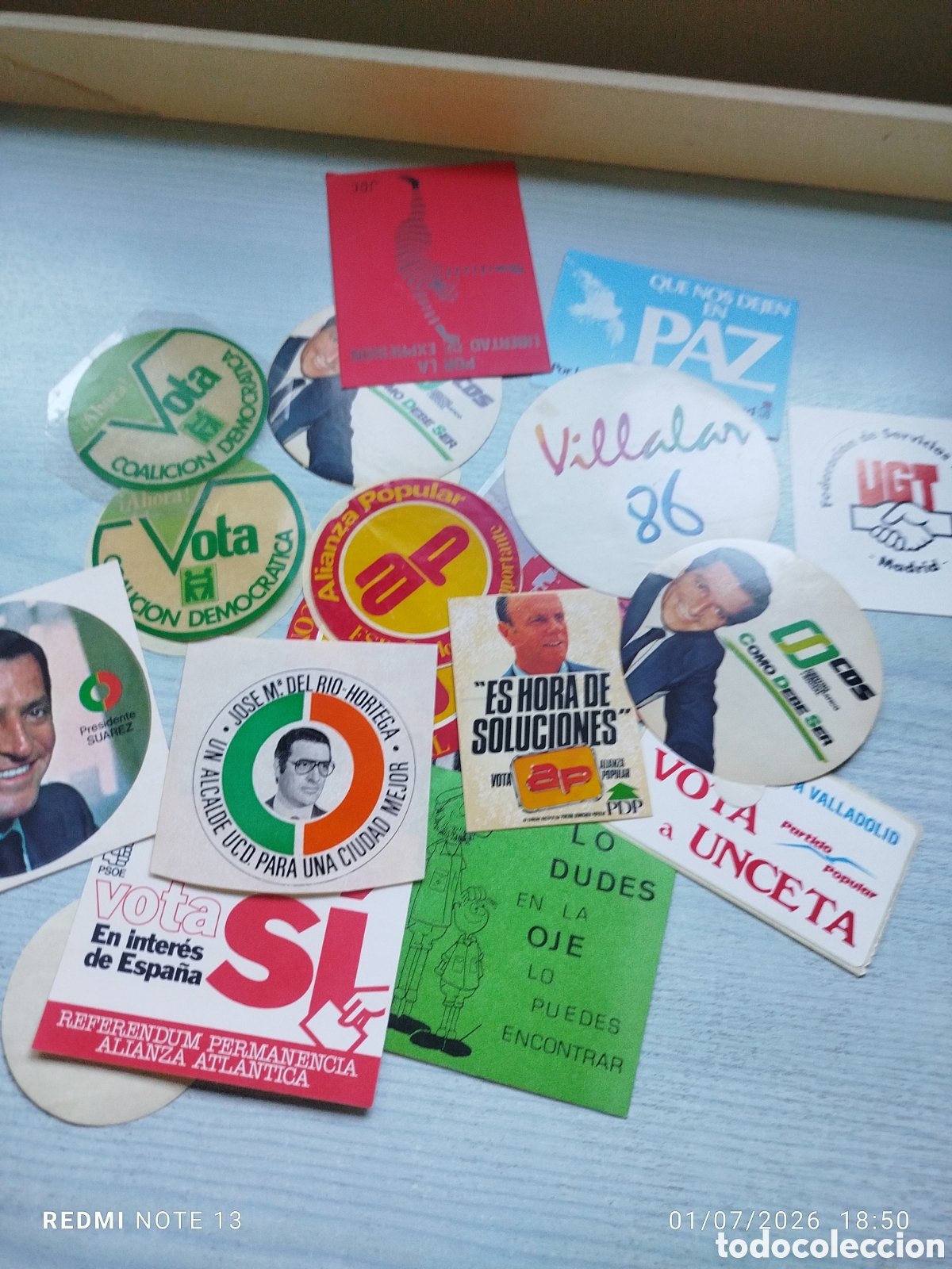 Autocolantes de cole&ccedil;&atilde;o: Lote pegatinas pol&iacute;ticas