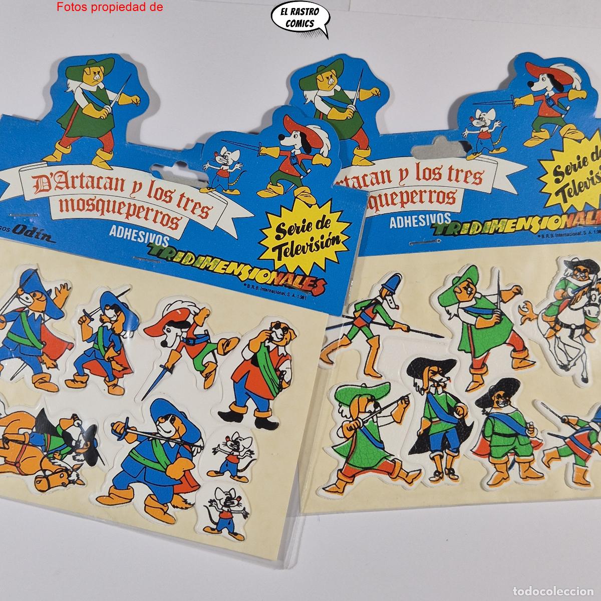 Pegatinas de colecci&oacute;n: D'Artacan y los tres Mosqueperros, Completa Adhesivos tridimensionales pegatinas Odin Dartacan TVE