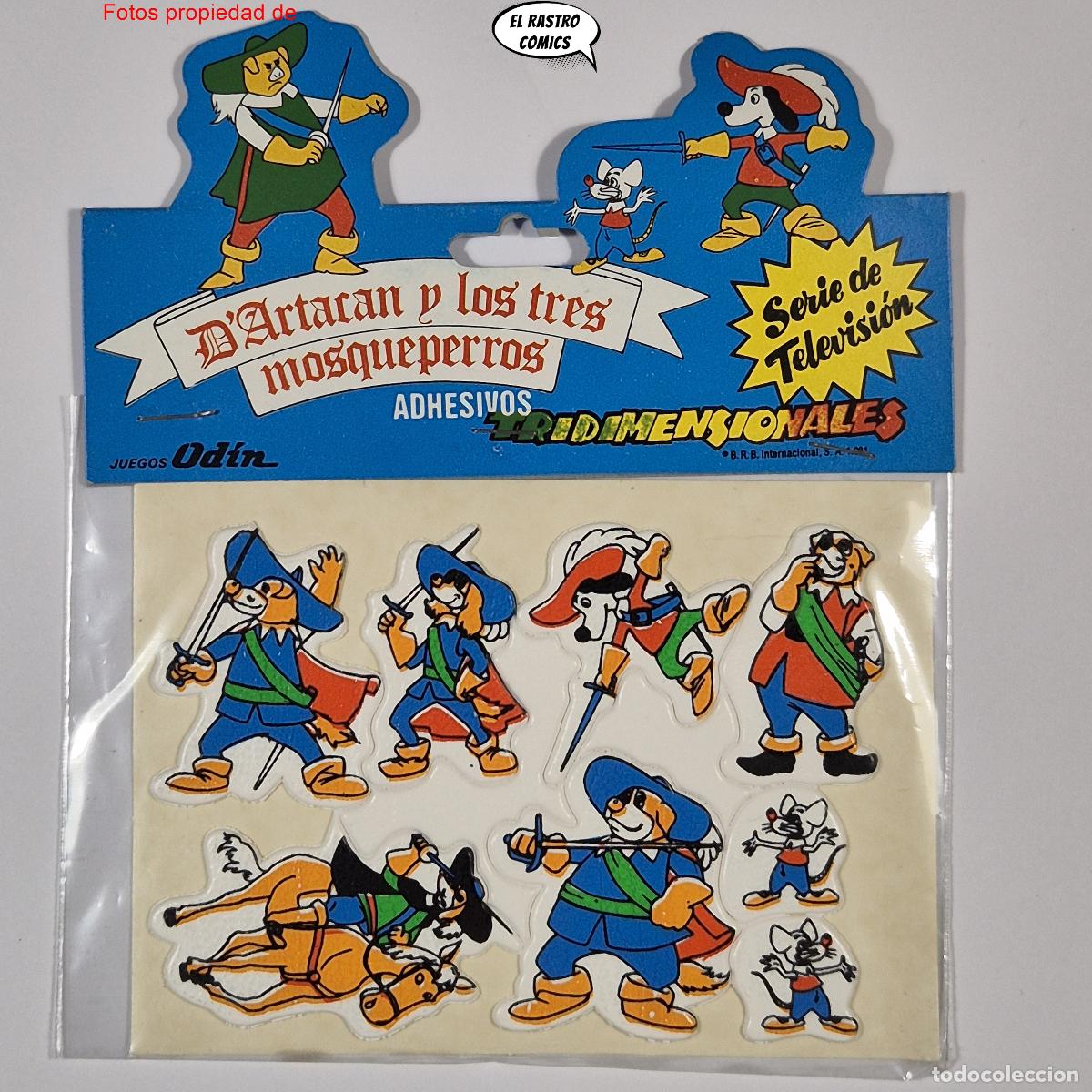 Pegatinas de colecci&oacute;n: D'Artacan y los tres Mosqueperros, Adhesivos tridimensionales pegatinas Odin Dartacan TVE (A)