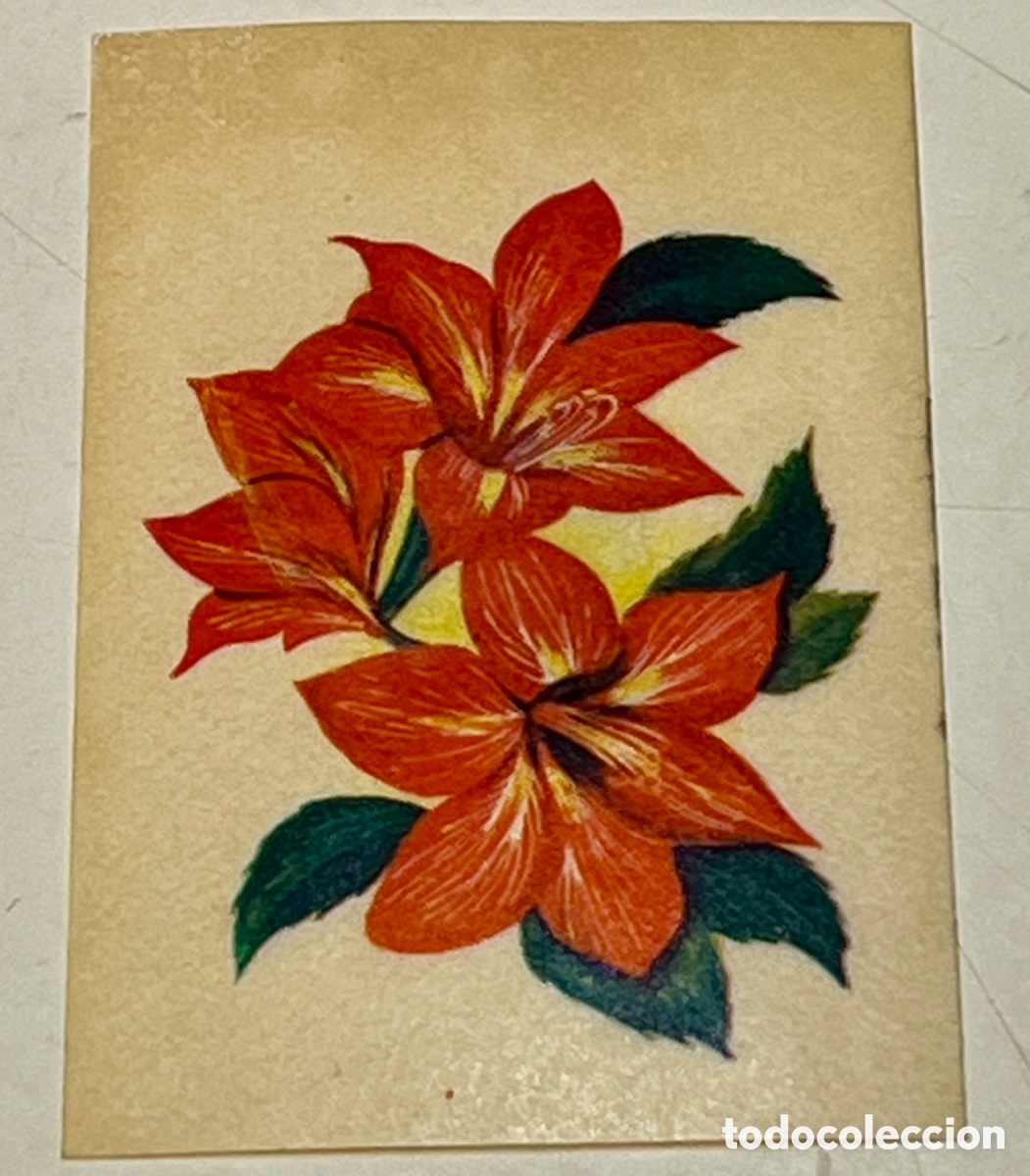 Pegatinas de colecci&oacute;n: Pegatina. Flores. A&ntilde;os 70.