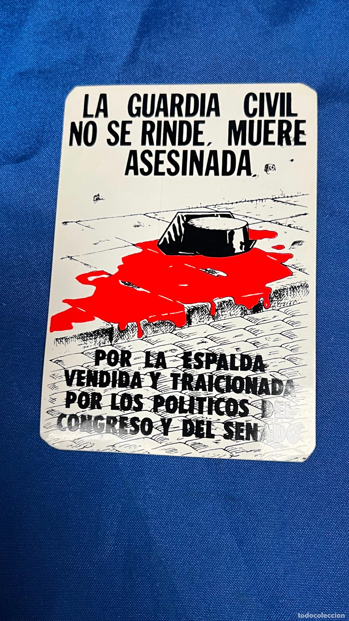Autocollants de collection: Pegatina politica transicion - guerra civil franco falange guardia civil muere asesinada