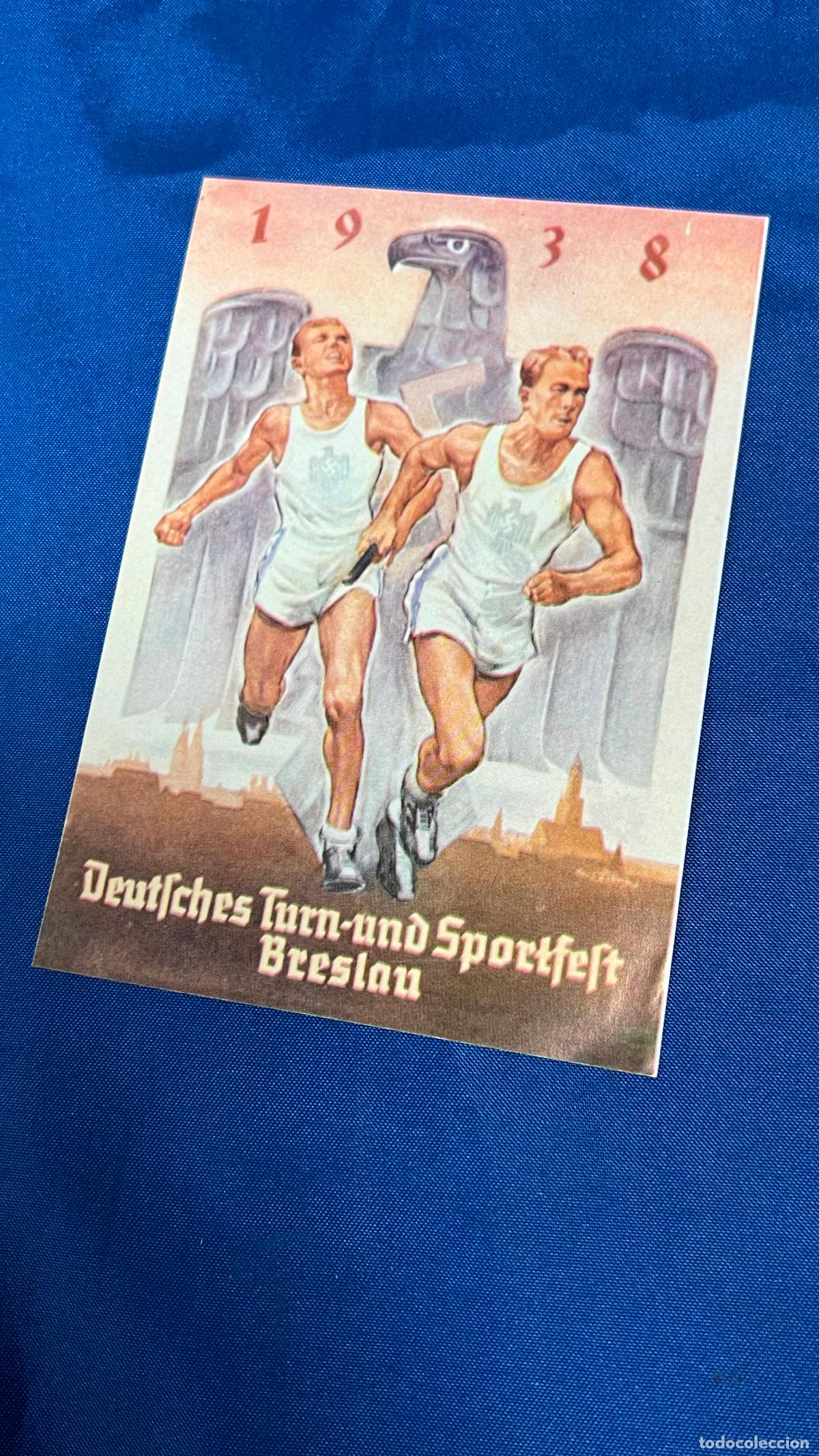 Autocollants de collection: pegatina politica nazi nacional socialista de un corresponsal de cedade - olimpiadas 1938