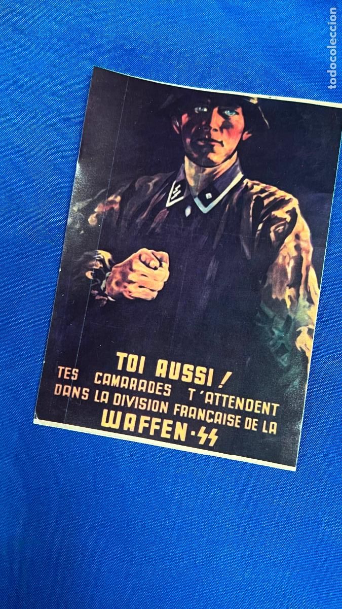 Autocollants de collection: pegatina politica nazi nacional socialista de un corresponsal de cedade - waffen ss francesa