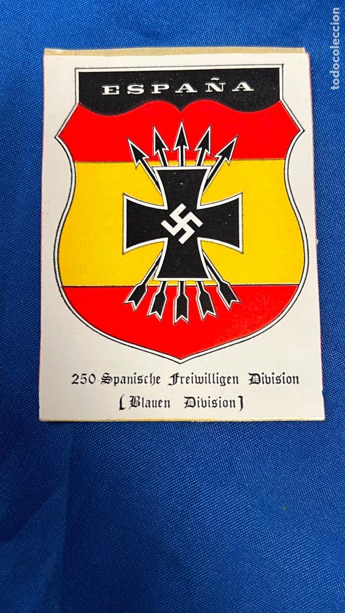 Autocollants de collection: pegatina politica nazi nacional socialista de un corresponsal de cedade - division azul