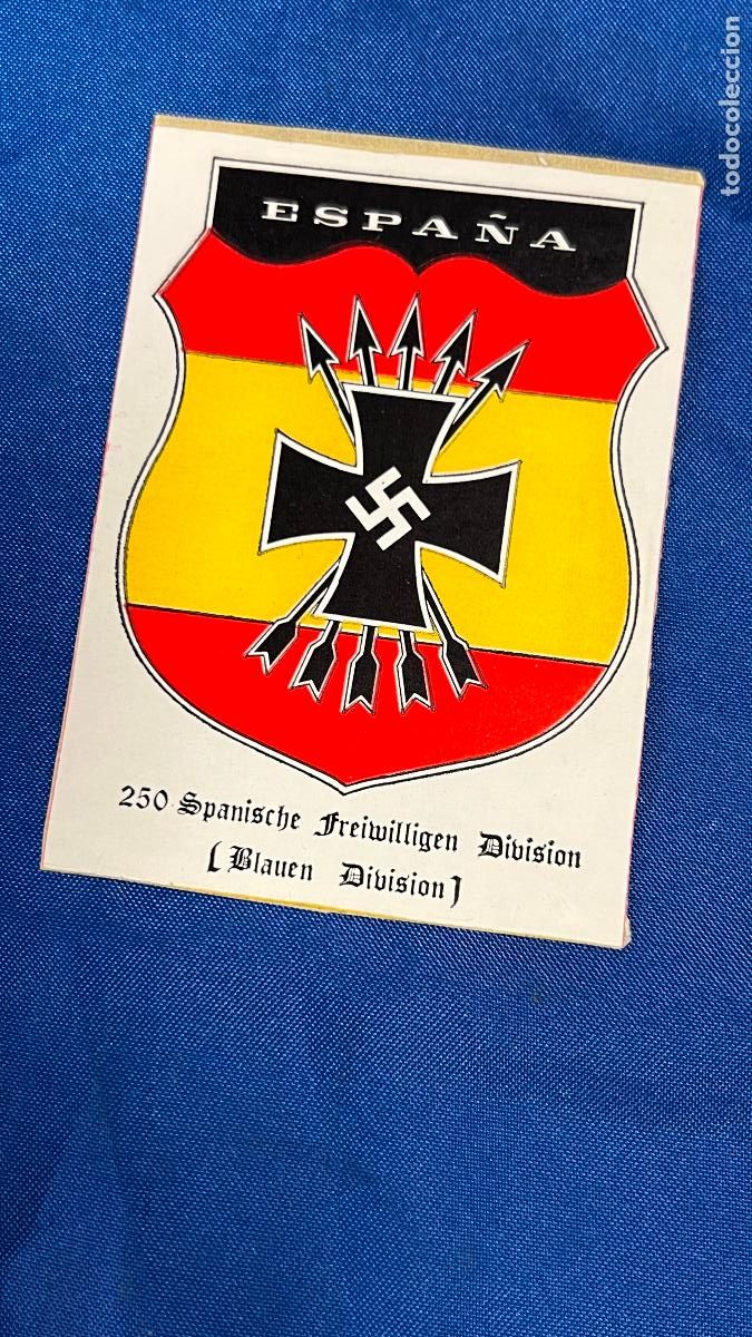 Autocollants de collection: pegatina politica nazi nacional socialista de un corresponsal de cedade division azul