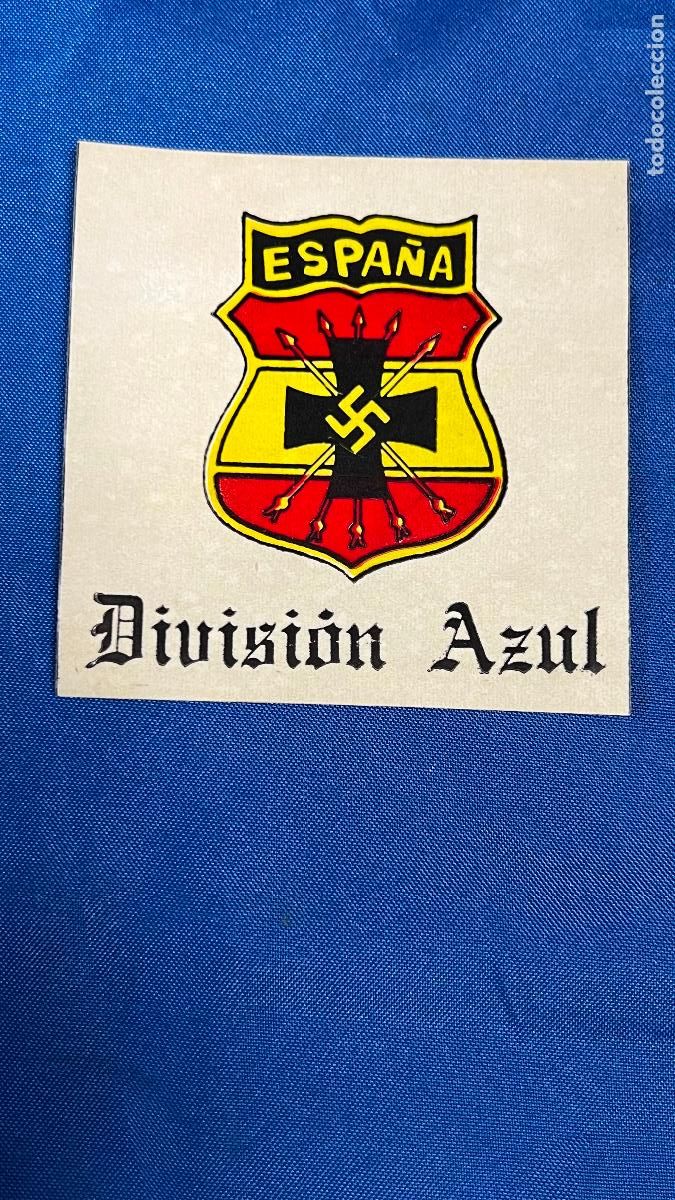 Autocollants de collection: pegatina politica nazi nacional socialista de un corresponsal de cedade division azul