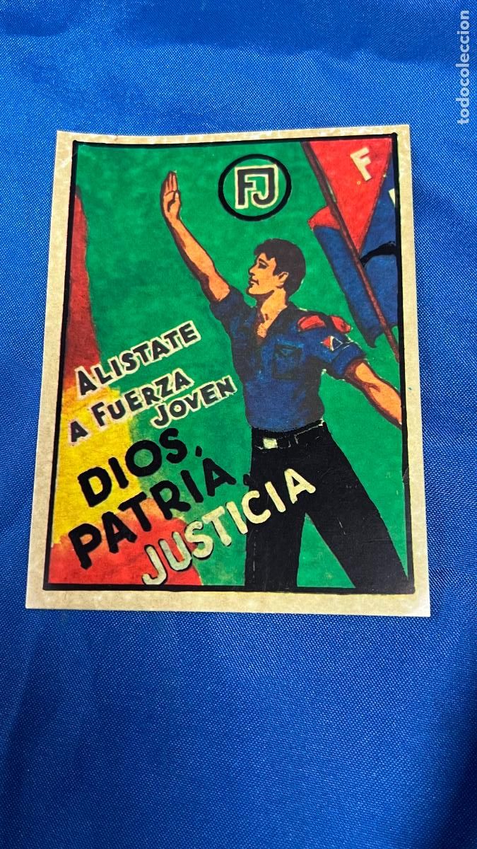 Autocollants de collection: Pegatina politica transicion guerra civil falangista franco fuerza joven nueva dios patria justicia