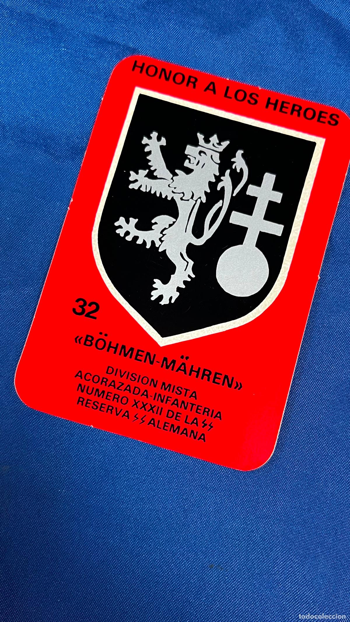 Autocollants de collection: pegatina politica nazi nacional socialista serie honor a los heroes bohmen mahren cedade