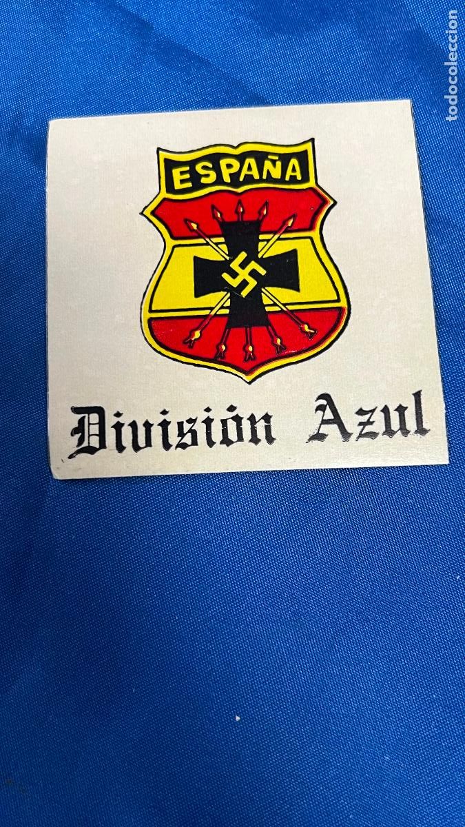 Autocollants de collection: Pegatina politica nazi de un corresponsal de CEDADE - propaganda Nacional socialista - division azul