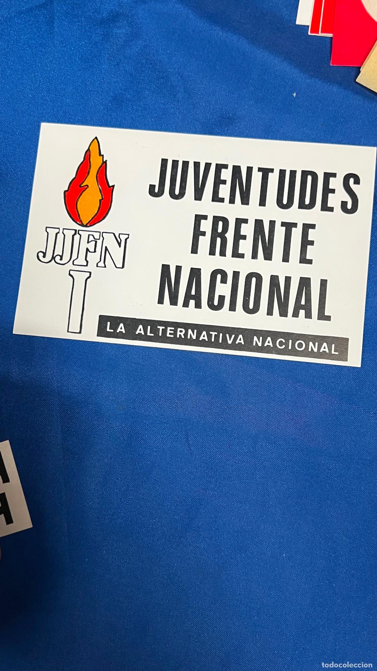 Autocollants de collection: Pegatina politica transicion guerra civil falangista - juventudes frente nacional fuerza nueva