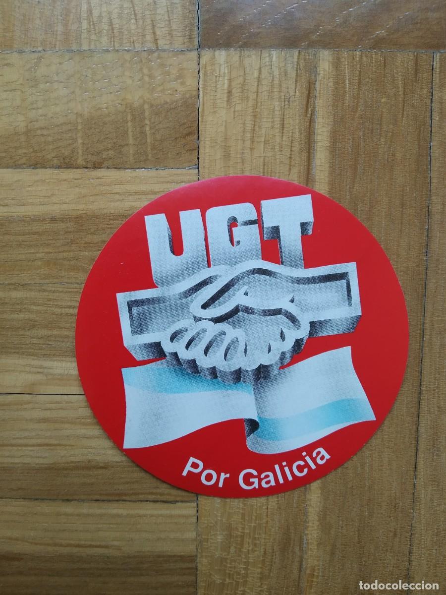 Autocollants de collection: PEGATINA POLITICA SINDICAL UGT POR GALICIA SIN PEGAR