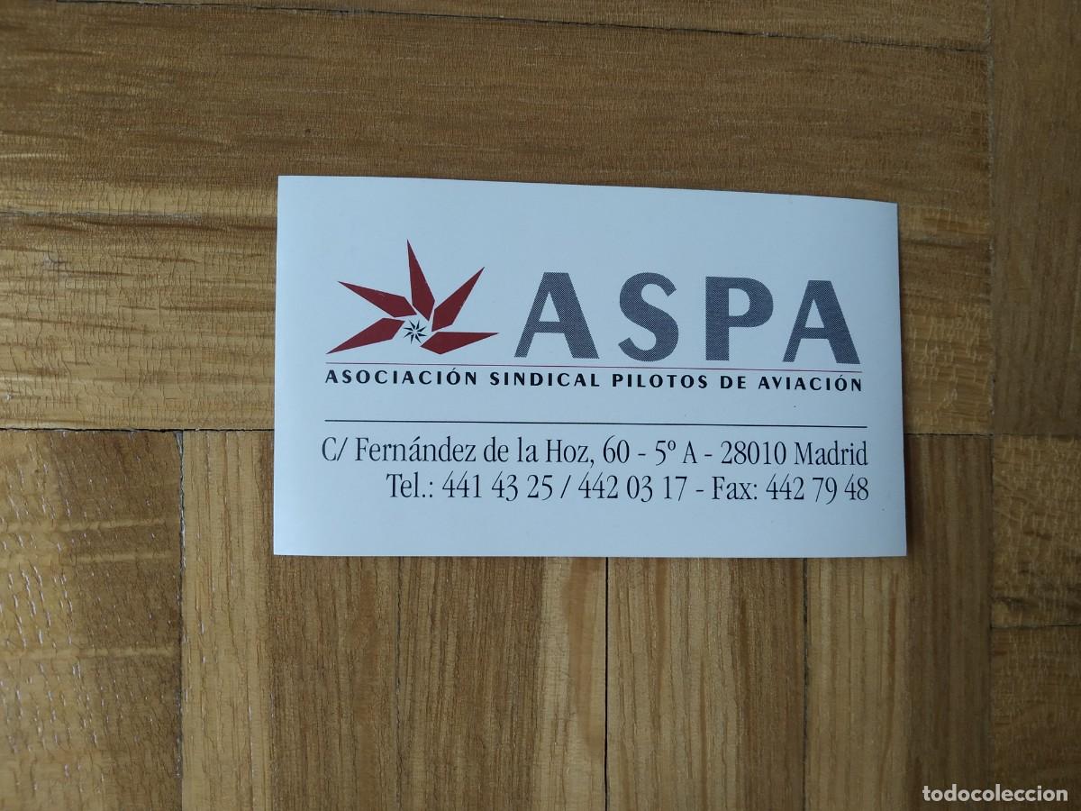 Autocollants de collection: PEGATINA SINDICAL ASPA ASOCIACION SINDICAL PILOTOS DE AVIACION SIN PEGAR