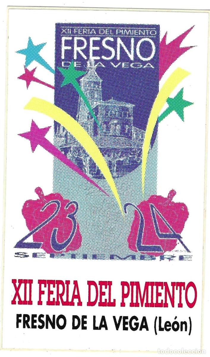 Pegatinas de colecci&oacute;n: Adhesivo XII Feria del Pimiento. Fresno de la Vega. Le&oacute;n. ref. 24-fer30