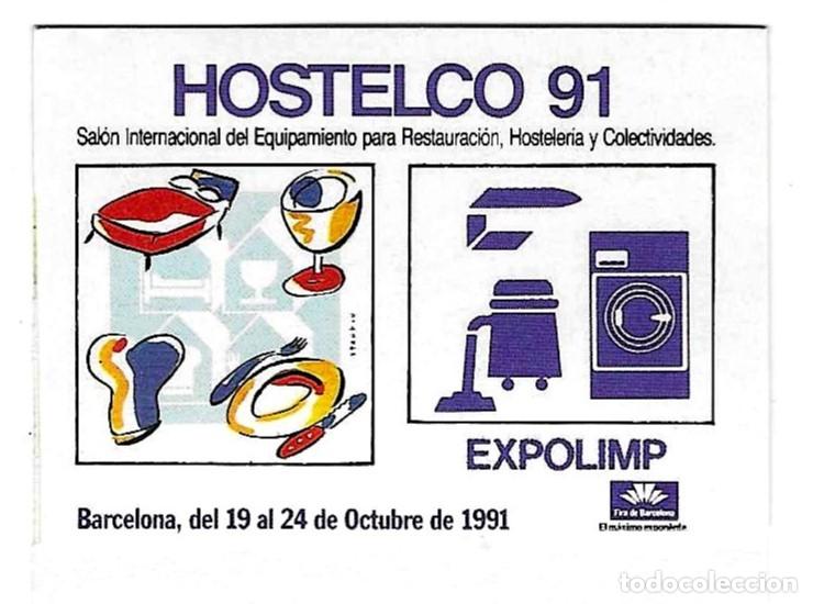 Pegatinas de colecci&oacute;n: Adhesivo Hostelia 91. Barcelona. 5,10 x 4 cm. ref. 24-fer32
