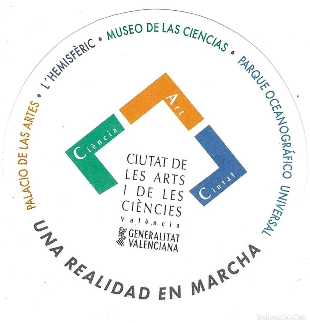 Pegatinas de colecci&oacute;n: Adhesivo. Ciutat de les Arts i de les Ciencies. Valencia, 8,50 cm di&aacute;metro. ref. 24-fer34