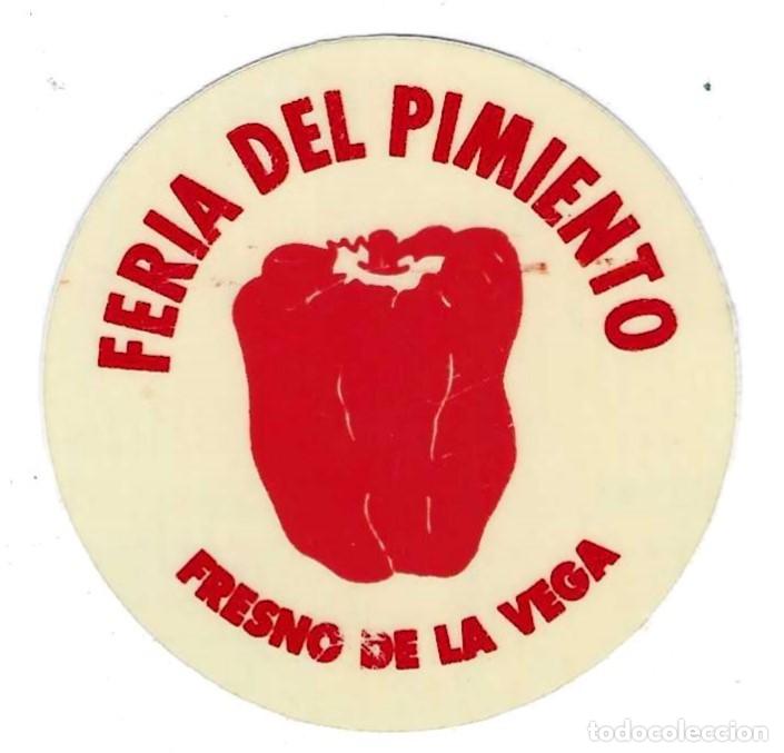 Pegatinas de colecci&oacute;n: Adhesivo Feria del Pimiento. Fresno de la Vega. 5,50 cm di&aacute;metro. ref. 24-fer36
