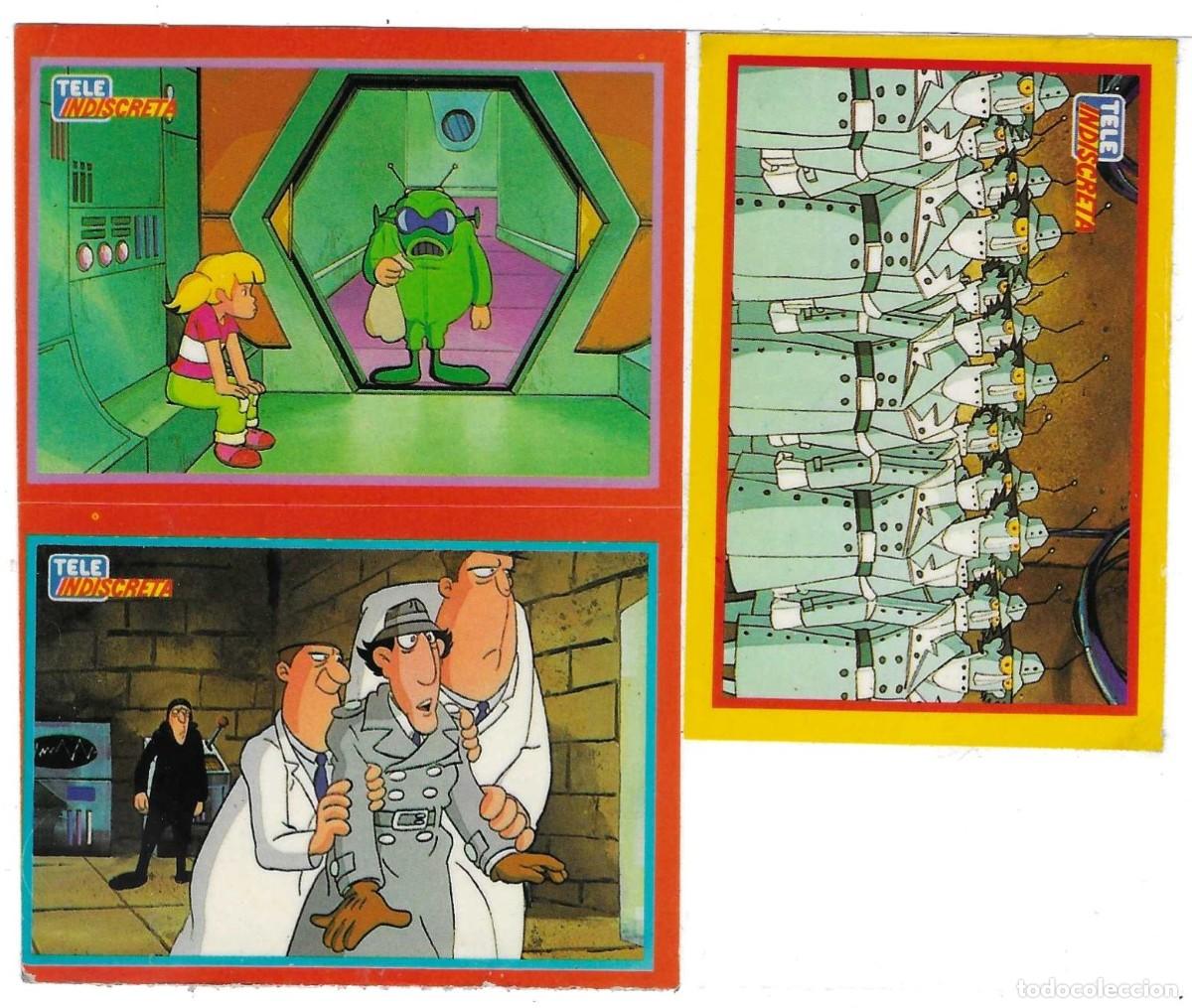 Pegatinas de colecci&oacute;n: Adhesivo. L&aacute;mina con tres dibujos del Inspector Gatchet. Tele Indiscreta. ref. 24-dib48