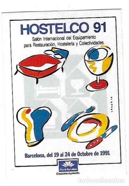 Pegatinas de colecci&oacute;n: Adhesivo. Hostelco 91. Barcelona. 3,50 x 5 cm. ref. 24-fer33