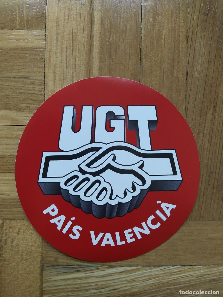Autocollants de collection: PEGATINA SINDICAL SINDICATO UGT PAIS VALENCIA SIN PEGAR