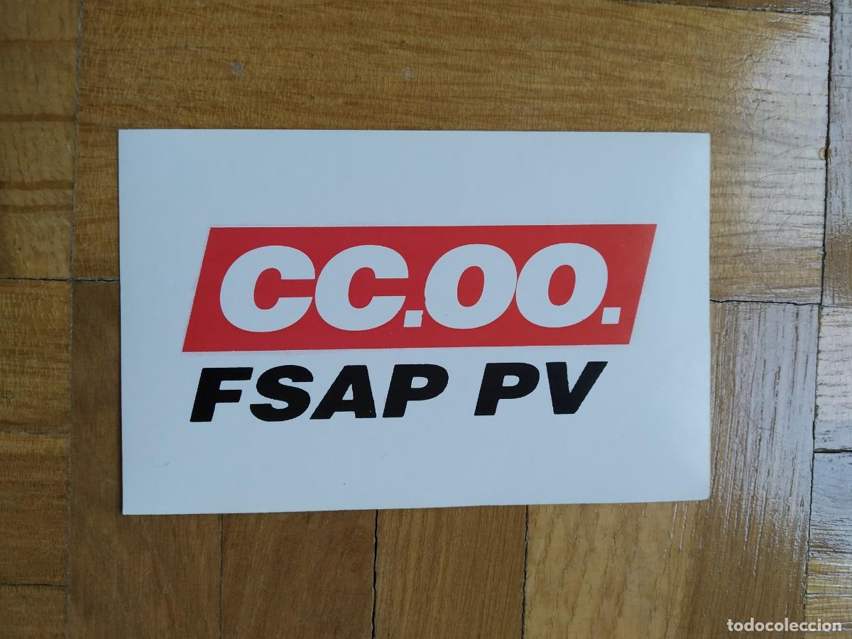 Collection stickers: PEGATINA SINDICAL SINDICATO CC.OO PSAP PV PAIS VALENCIANO SIN PEGAR