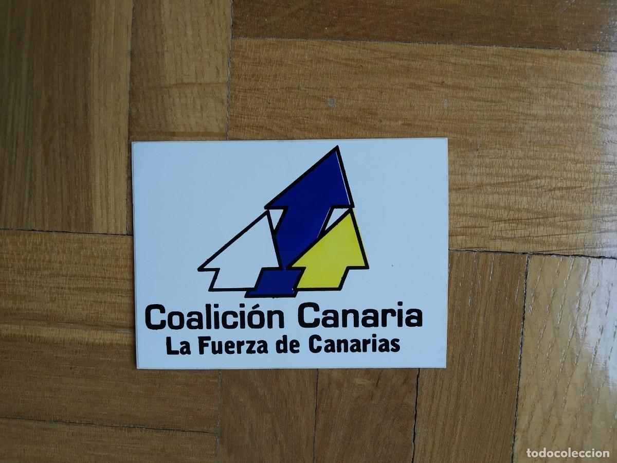 Collection stickers: PEGATINA POLITICA COALICION CANARIAS LA FUERZA DE CANARIAS SIN PEGAR