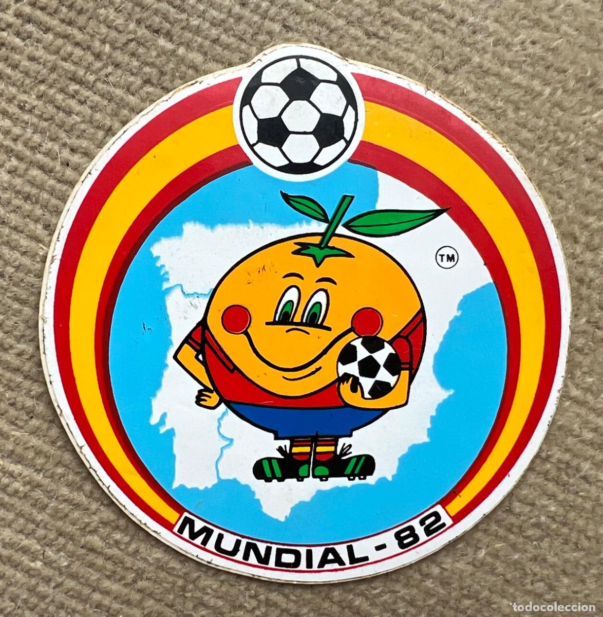 Pegatinas de colecci&oacute;n: Pegatina Mundial de f&uacute;tbol Espa&ntilde;a 82 (Naranjito) - Almacenes Seraf&iacute;n Club de Video (Torrelavega)