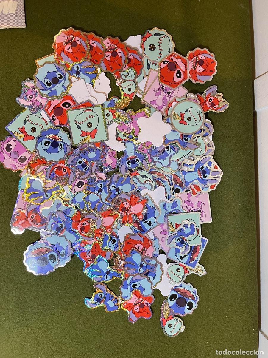 Collection stickers: Lote de pegatinas Stitch Disney hologr&aacute;ficas glitter &ndash; Angel, Scrump y Lilo & Stitch