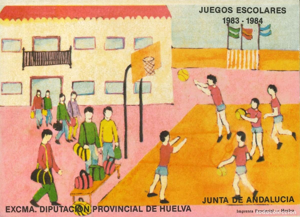 Pegatinas de colecci&oacute;n: PEGATINA - ADHESIVO - AUTONOMIA - ANDALUCIA - DIPUTACION HUELVA - JUEGOS ESCOLARES 1983 - 1984