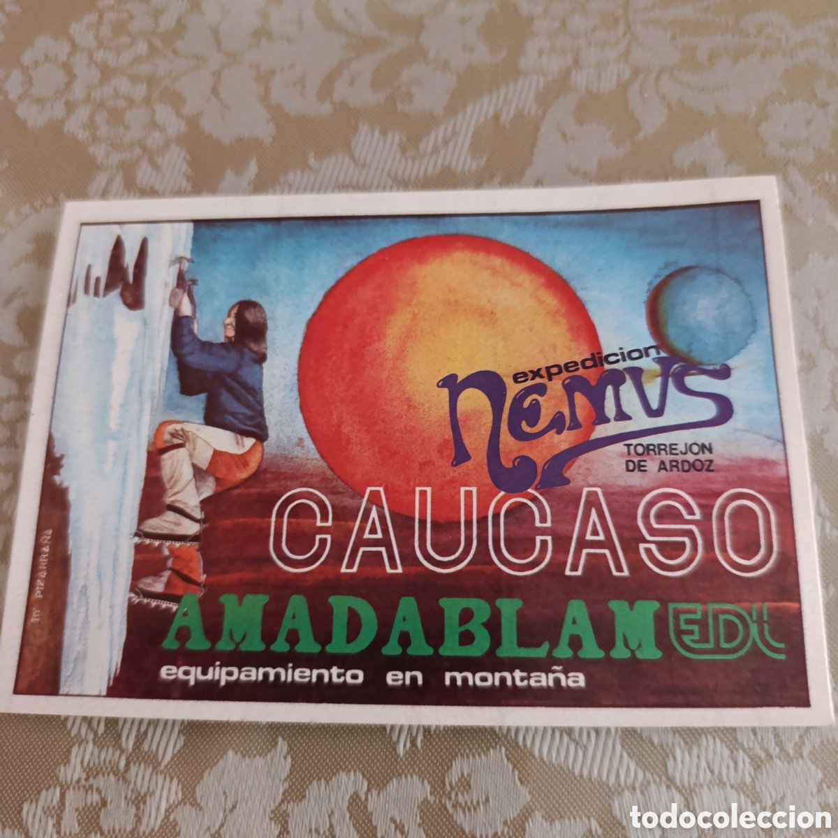 Pegatinas de colecci&oacute;n: Pegatina coleccionable antigua ,monta&ntilde;ismo y expedici&oacute;n &rdquo;Nemus Caucaso&rdquo; a Amadablan, Torrej&oacute;n Ardoz