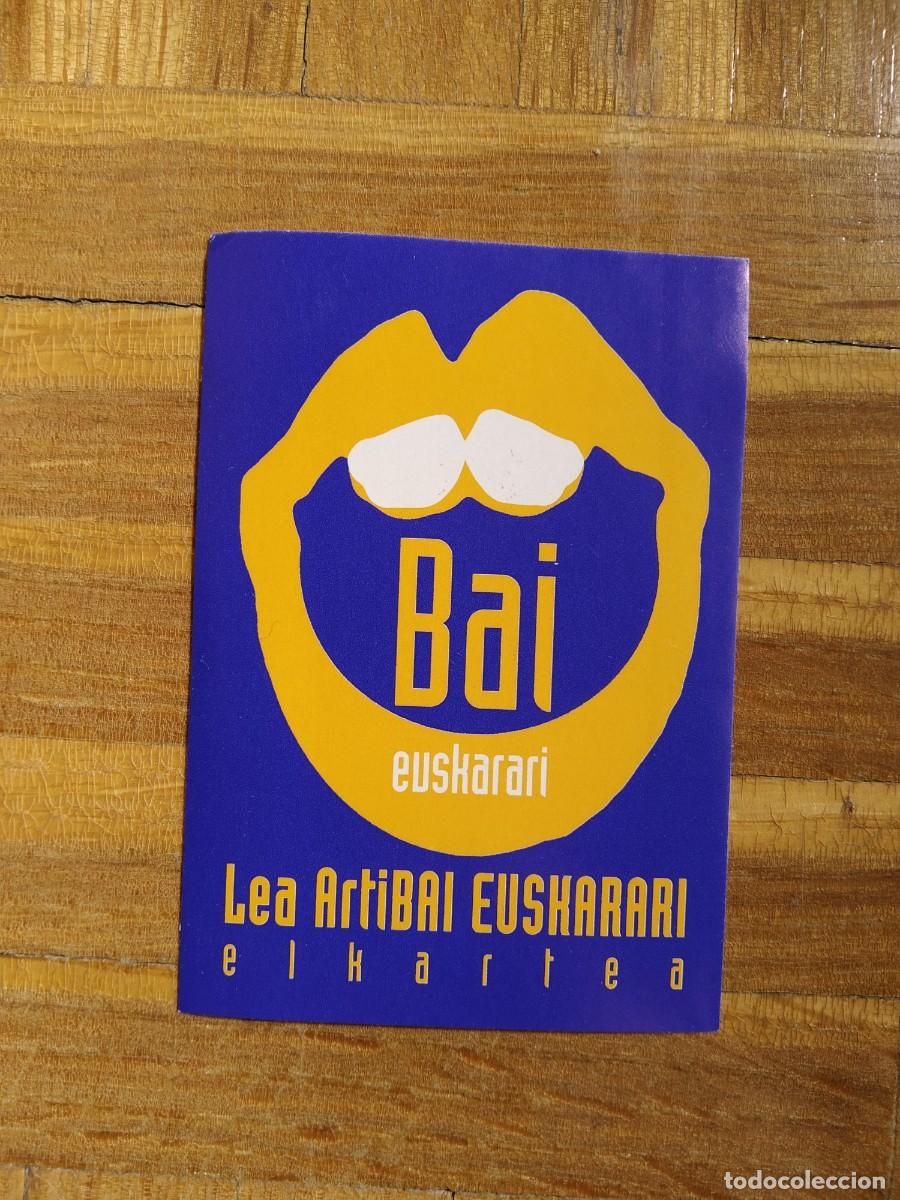Pegatinas de colecci&oacute;n: PEGATINA POLITICA VASCA BAI EUSKARARI KEA ARTIBAI EUSHARRARI ELKARTEA SIN PEGAR
