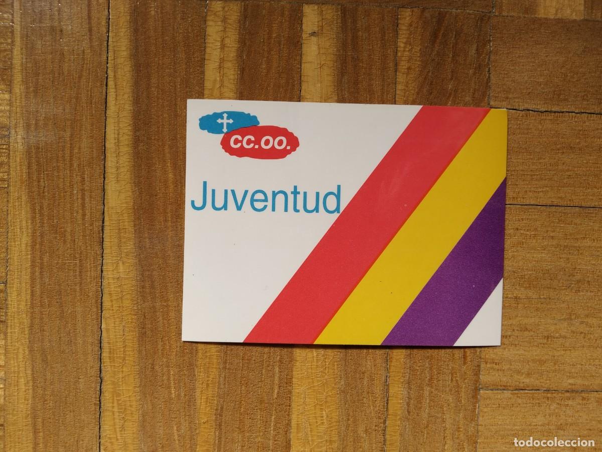Pegatinas de colecci&oacute;n: PEGATINA POLITICA CC.OO JUVENTUD ASTURIAS BANDERA REPUBLICA SIN PEGAR