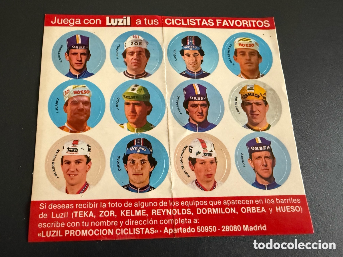 Pegatinas de colecci&oacute;n: Pegatinas Chapas. CICLISTAS. LUZIL. a&ntilde;os 80