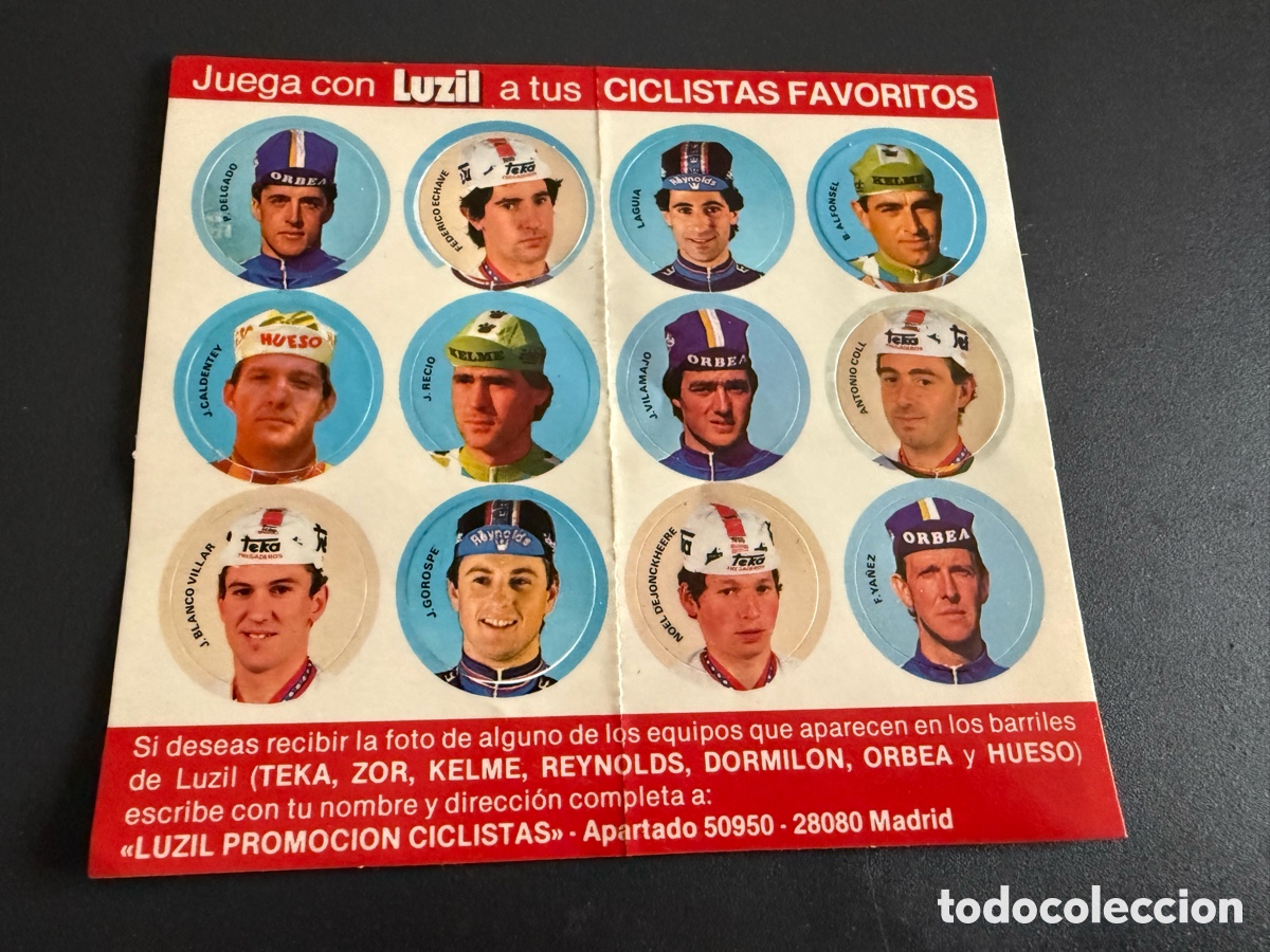 Pegatinas de colecci&oacute;n: Pegatinas Chapas. CICLISTAS. LUZIL. a&ntilde;os 80