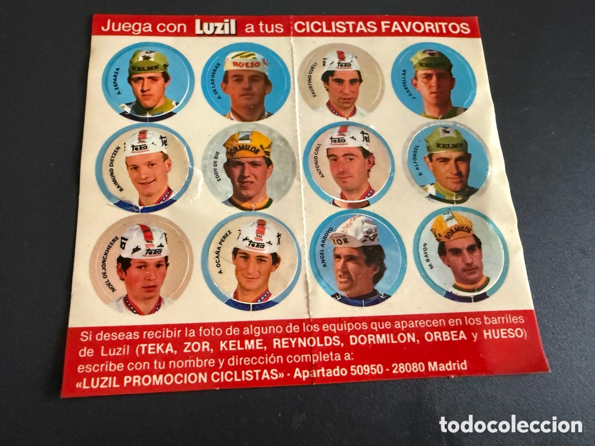 Pegatinas de colecci&oacute;n: Pegatinas Chapas. CICLISTAS. LUZIL. a&ntilde;os 80