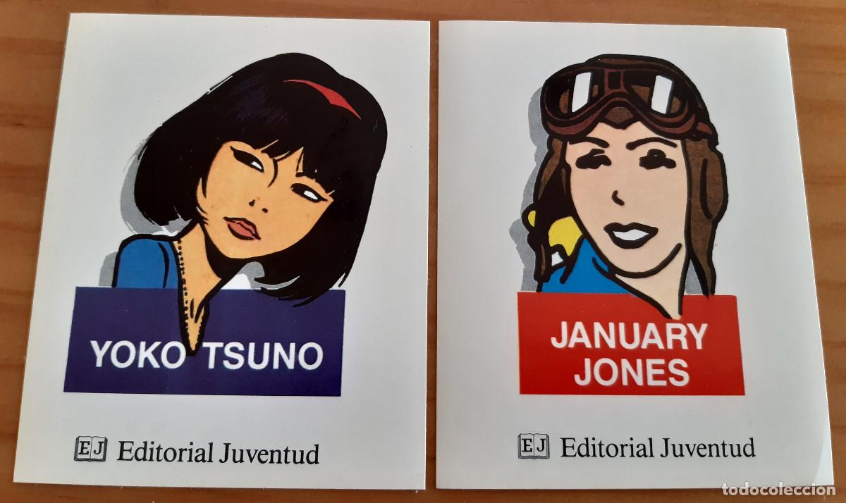 Pegatinas de colecci&oacute;n: DOS PEGATINAS - YOKO TSUNO Y JANUARY JONES - EDITORIAL JUVENTUD - PERFECTO ESTADO