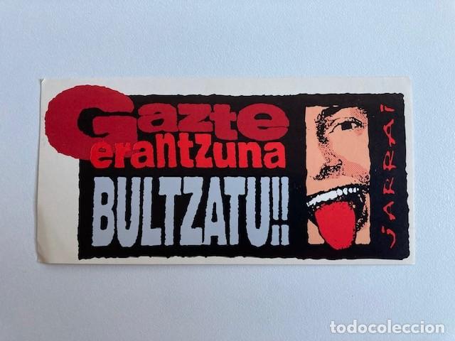 Collection stickers: PEGATINA GAZTE ERANTZUNA BULTZATU!! JARRAI