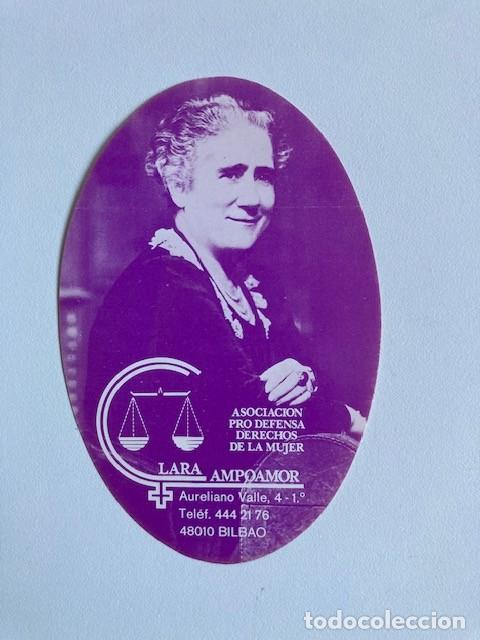 Sammlung von Aufklebern: PEGATINA CLARA CAMPOAMOR - ASOCIACI&Oacute;N PRO DEFENSA DERECHOS DE LA MUJER - BILBAO