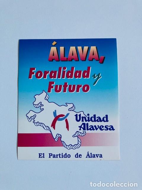 Pegatinas de colecci&oacute;n: PEGATINA ALAVA FORALIDAD Y FUTURO - UNIDAD ALAVESA